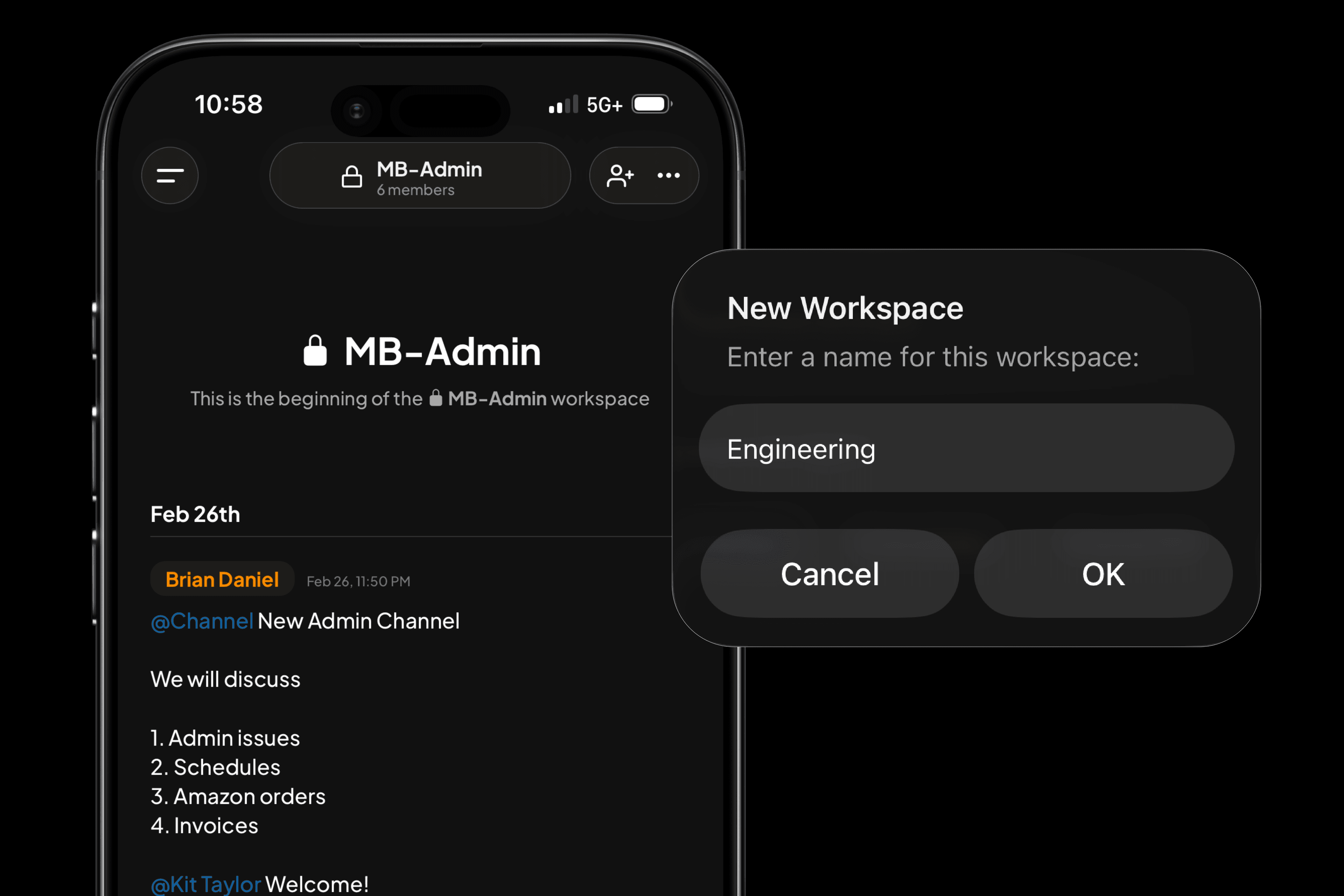 Decision workspace screenshot