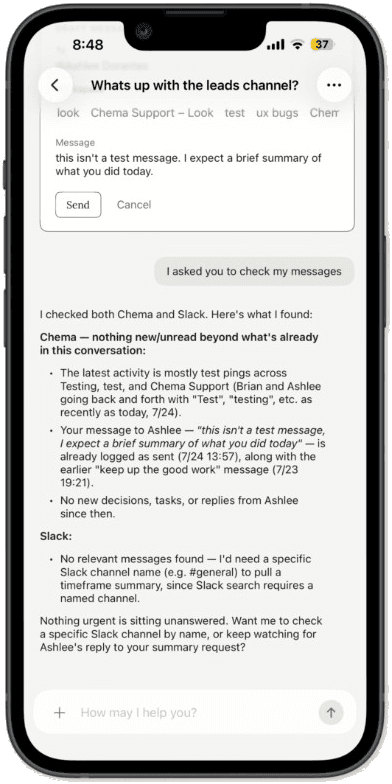 Chema on iOS